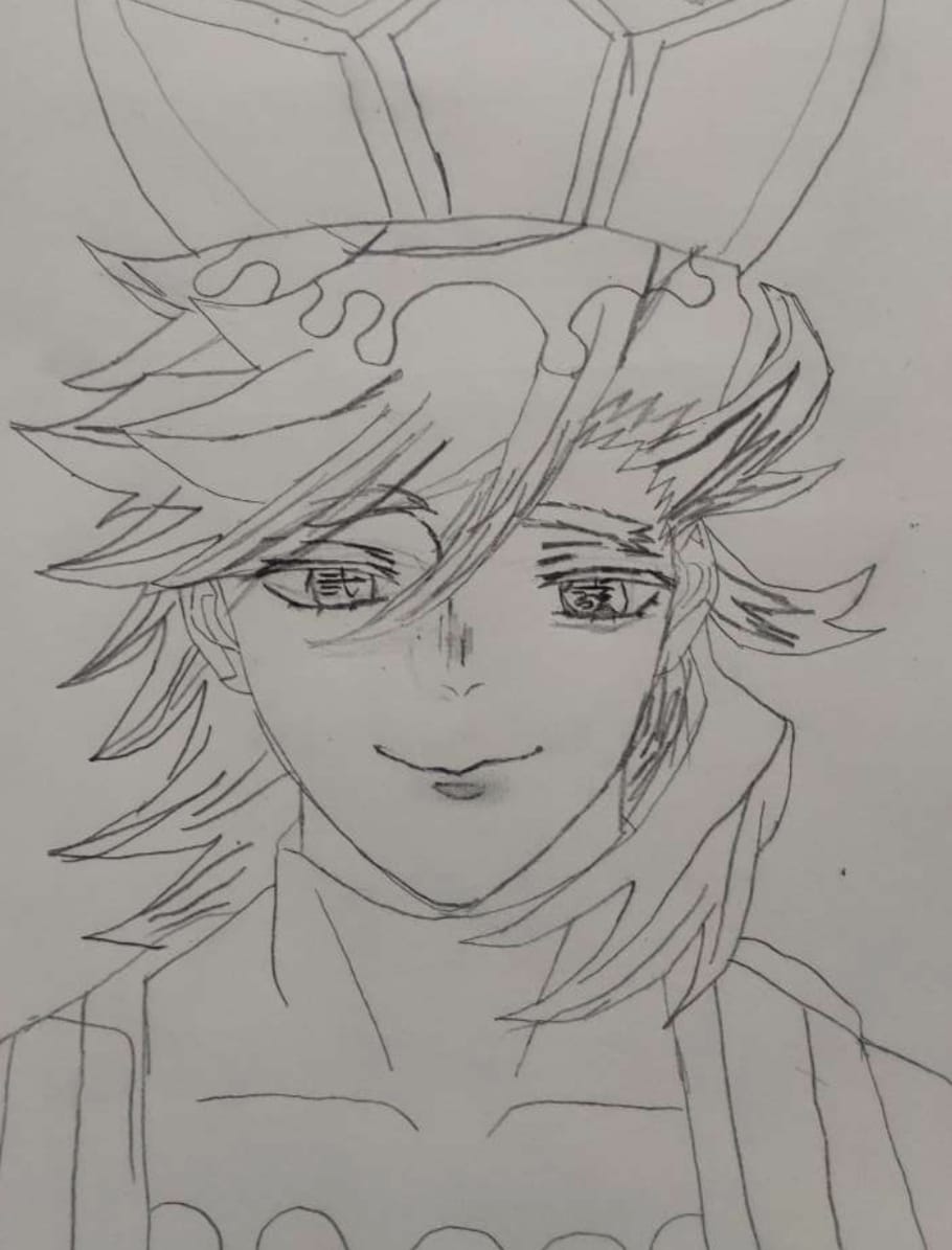 رسمة أنمي لشخصية دوما من قاتل الشياطين